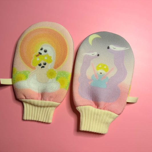 Exfoliating Bath Mitt Scrubber Snake Year Edition